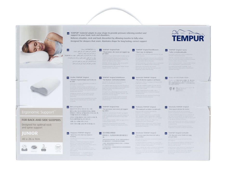 Детская подушка Original Junior Tempur ортопедическая, 40x26см купить в OrtoMir24